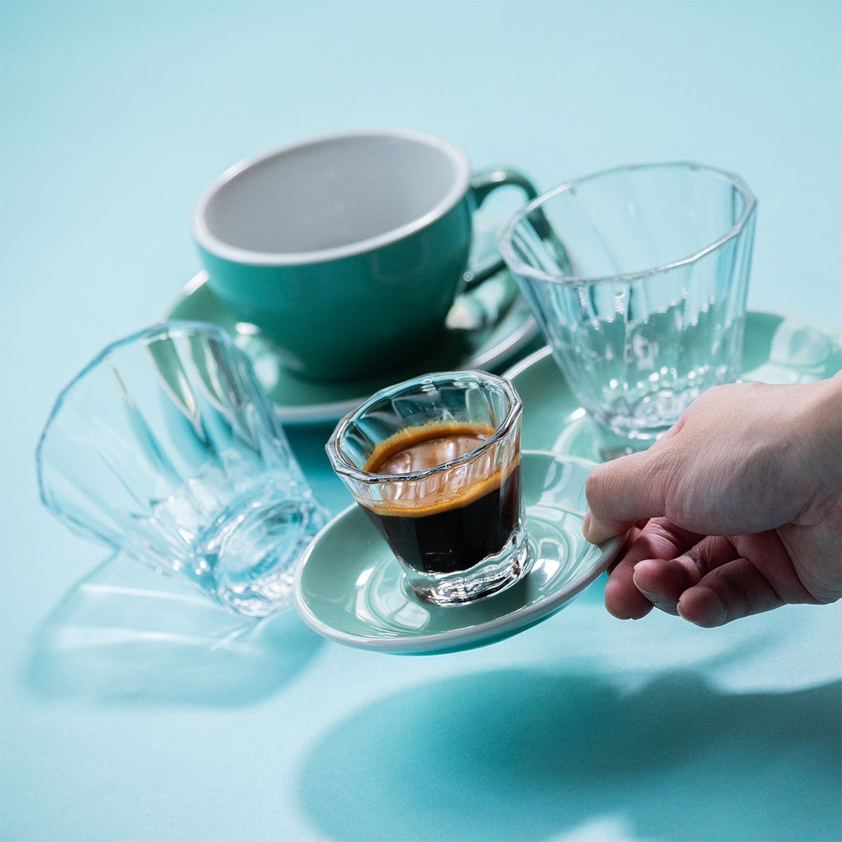 Savor your favorite coffee drinks with the elegant Loveramics Cortado & Cappuccino Twisted Glass Collection