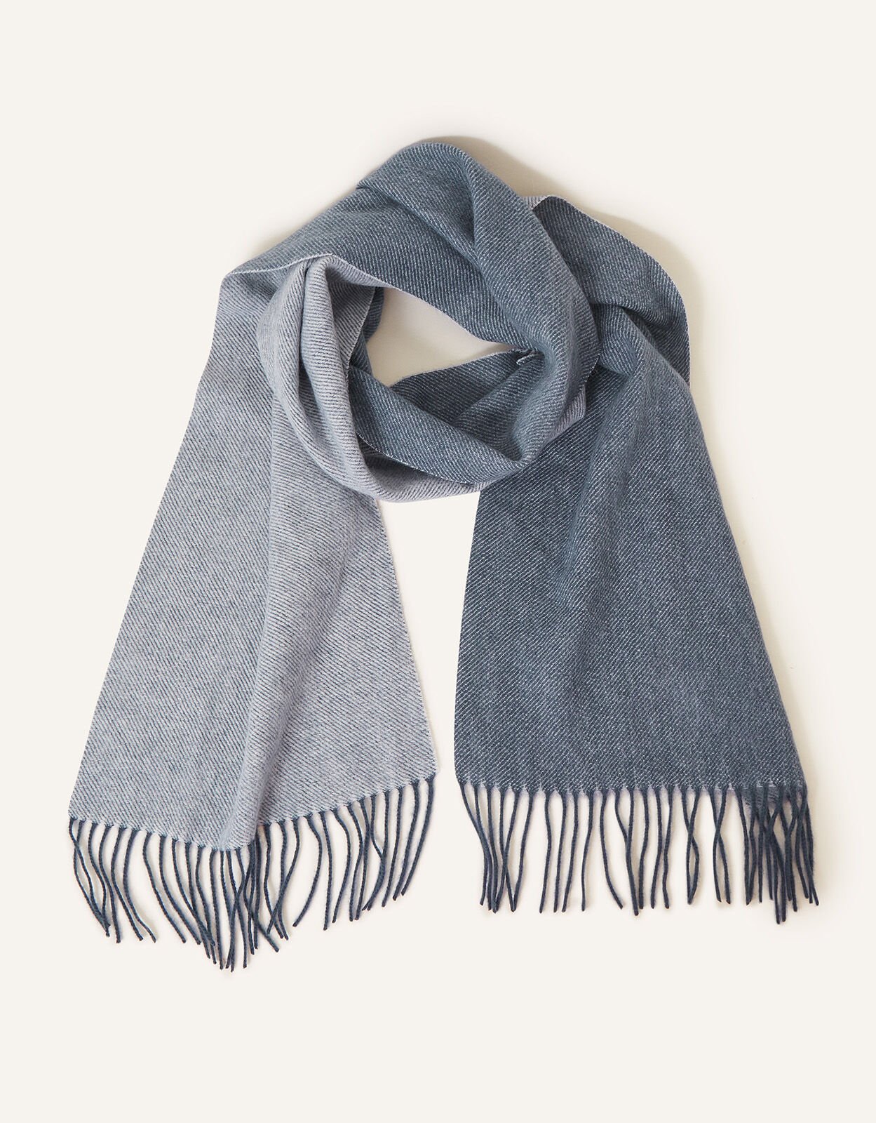 Luxury Wool Scarf, Blue (NAVY), large