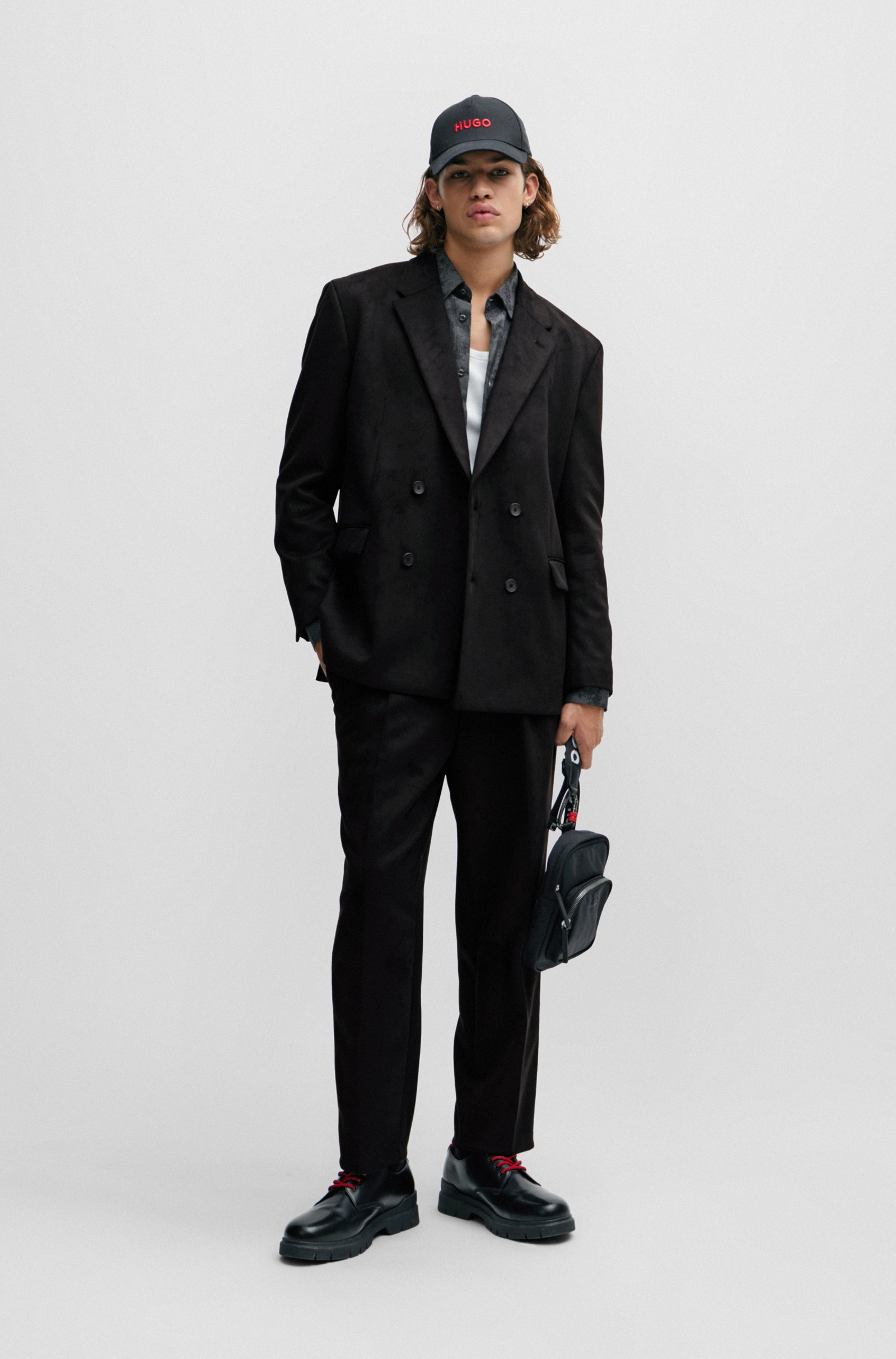 20% Off SLIM-FIT SUIT IN PERFORMANCE-STRETCH JERSEY-Black