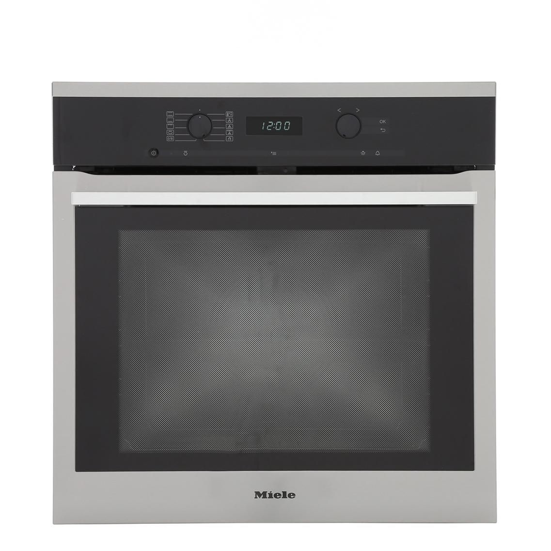 Miele H6160BP Built-In Electric Single Oven - Clean Steel