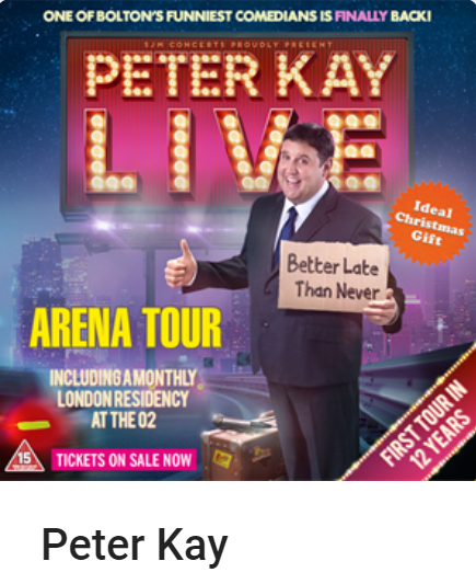 Peter Kay Tickets