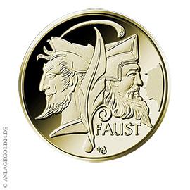 100 Euro Gold Sammlermünze Faust 2023 Prägebuchstabe F