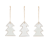 Enhance your seasonal decor with the Garden Trading Set of 3 White Ithaca Trees