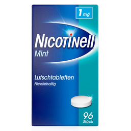 Abbildung: NICOTINELL Lutschtabletten 1 mg Mint Lutschtabletten, 96 St PZN 03062013