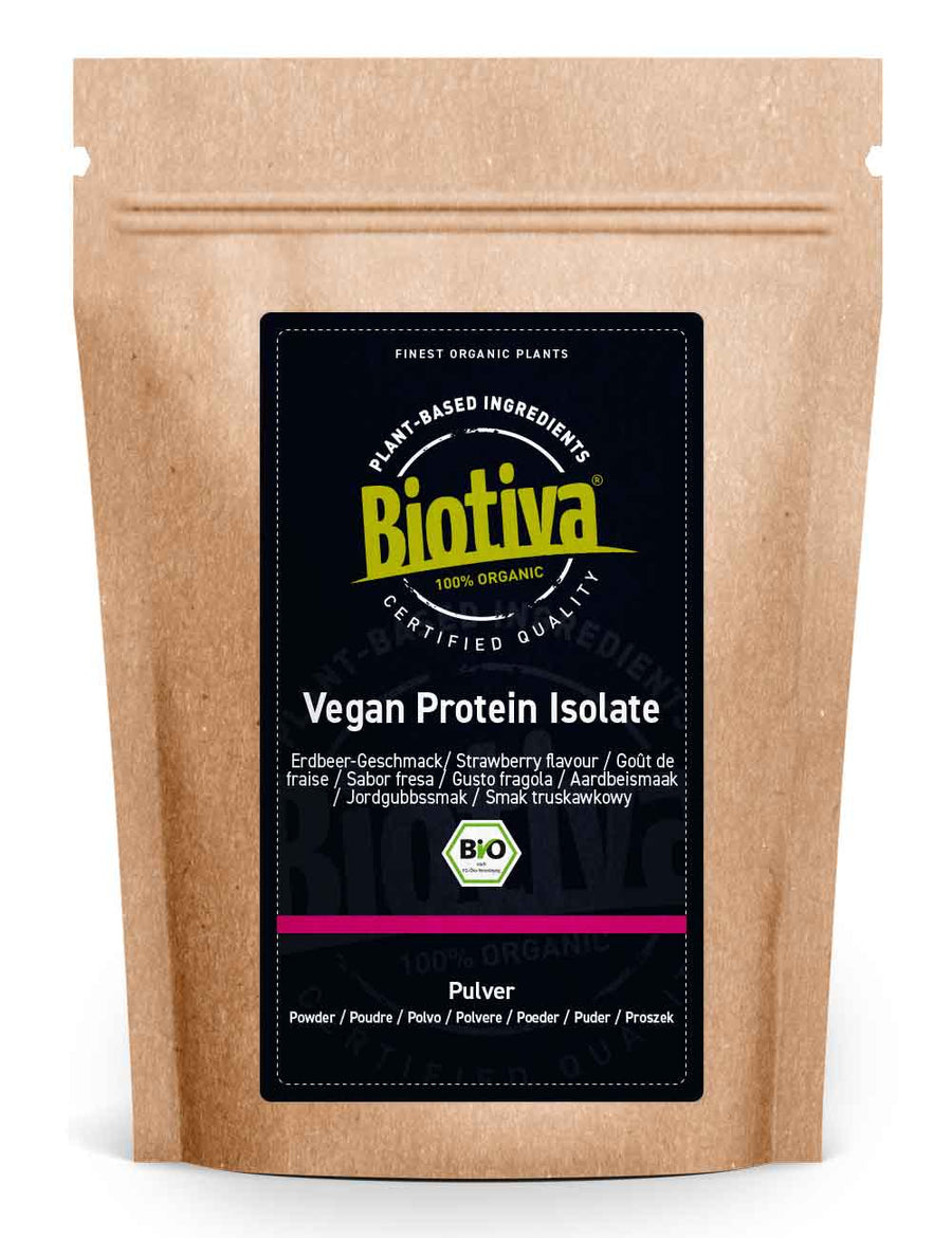 Vegan Erdbeer Protein Isolat Shake Bio