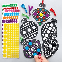 Christmas Bauble Dotty Art Decorations