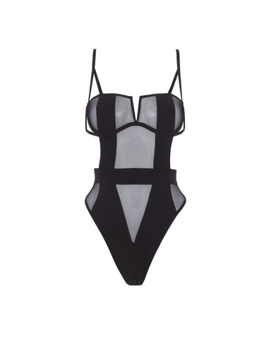 Orla Bügel-Body Schwarz