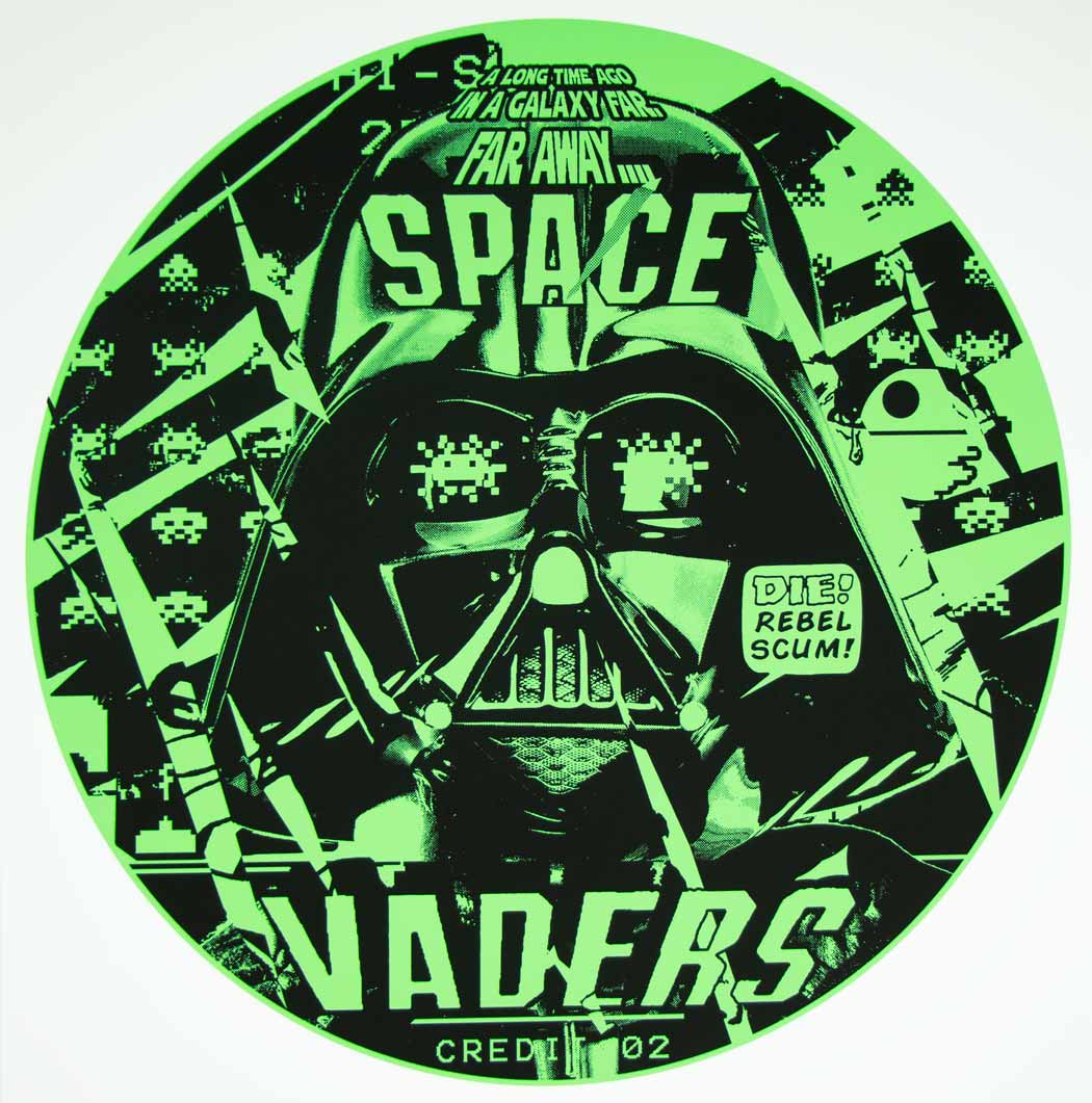 Immerse yourself in the mesmerizing Space Vader - Green masterpiece, crafted by The Thomas Brothers and available at Art Republic.