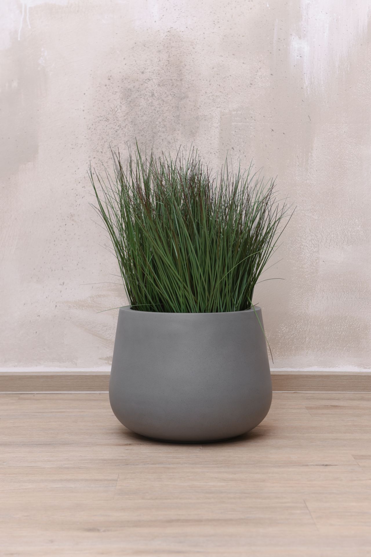 Blumentopf Pflanztopf Fiberglas GIRAR Beton-Design Grau