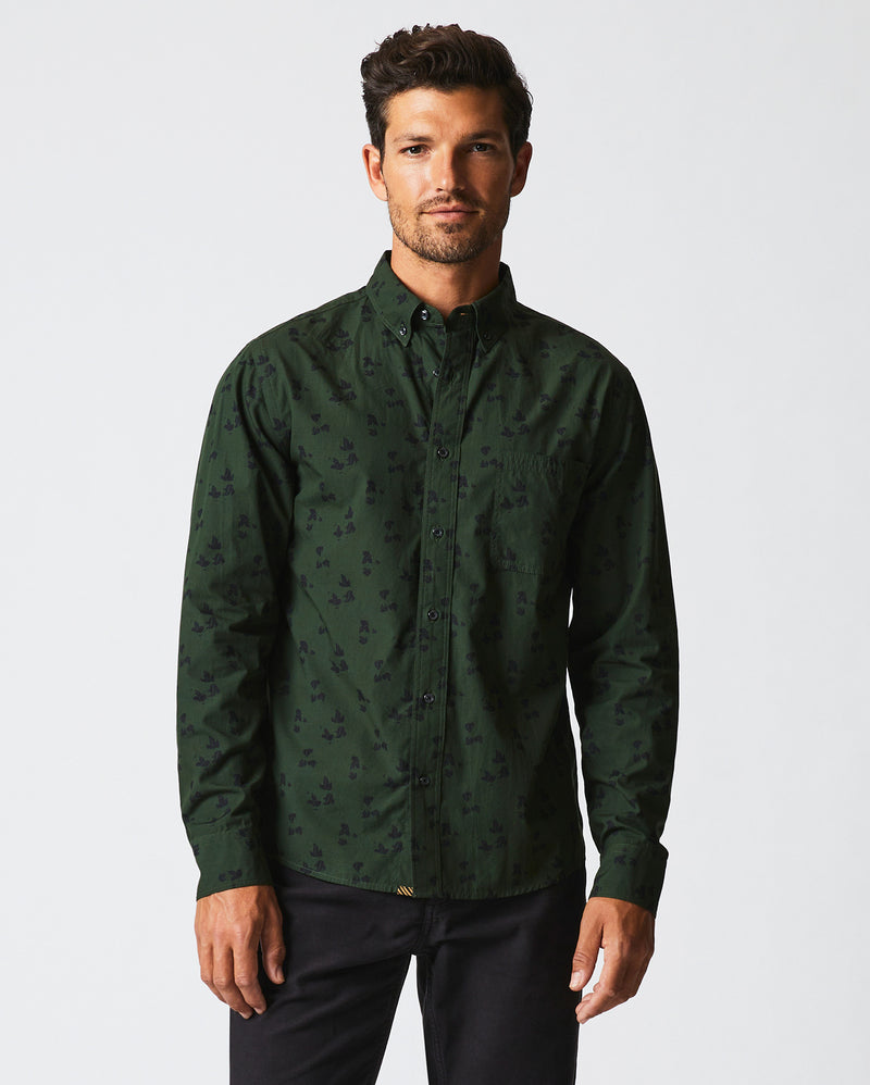 Upgrade your wardrobe with the Kudzu Tuscumbia Shirt, as seen on our male model. Get yours today!