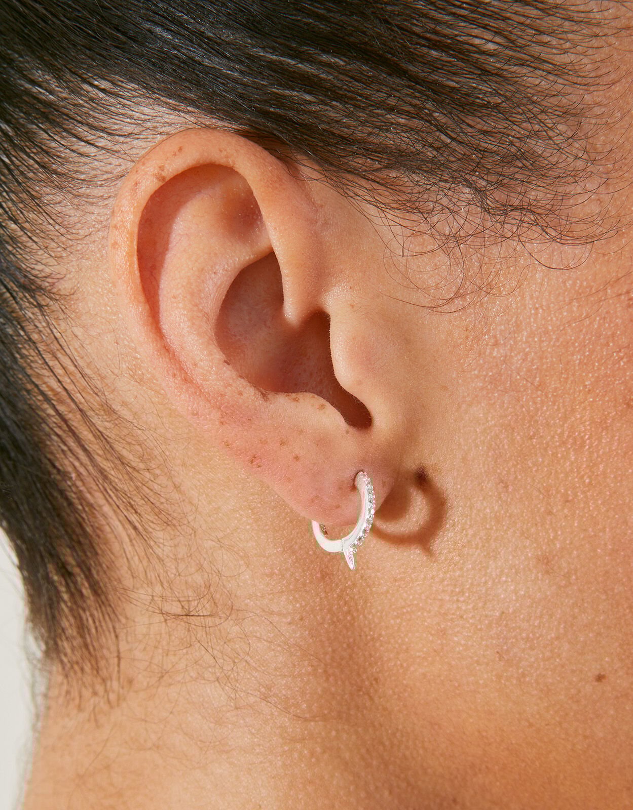 Recycled Sterling Silver Sparkle Spike Helix Earring, , large